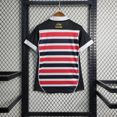 Camisa Feminina Santa Cruz 23/24 Feminina - Preto, Branco e Vermelho